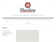 Tablet Screenshot of pasadenapremierdermatology.com